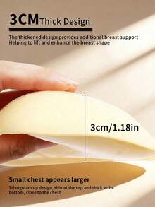 Double-Sided Sticky Bra Pads - Waterproof, Reusable Silicone Inserts For Swimwear & All Outfits - Multicolor - View 6