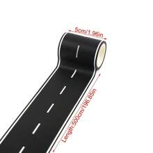 1 Roll Easy Tear Racetrack Tape, Black & White Design, Ideal For Project & Party Decoration. It's Suitable With Double-Sided Adhesive, Perfect For Themed Events And Fans - Multicolor - View 8