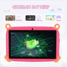 7-Inch Children's Tablet PC With 64GB Storage And 4GB RAM, Running Android 13.0 OS, 1280X800 IPS Display, Parental Control, Educational Apps, Dual Cameras, And Shockproof Protective Case - Multicolor - View 7