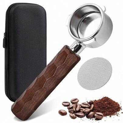 54mm Bottomless Portafilter Handle + 1pc 53.5mm Espresso Coffee Puck Filter Basket, 3-Spout Stainless Steel Naked Portafilter With Filter Basket, Compatible With Barista Express, Pro, Touch, Bambino Plus, Infuser 880BSS, 870XL, 878BSS, 500BSS