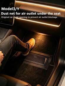 2pcs Seat Vent Outlet Hook And Loop Design Protective Cover, Vent Blockage & Dust Prevention Net For Rear Seat - A - View 10