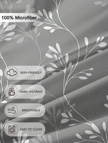 1pc Tree Branch & Leaf Floral Pattern Fitted Sheet, Tree Branch Pattern Mattress Protector Cover, Suitable For All Size Beds, Soft & Breathable - Multicolor - View 7