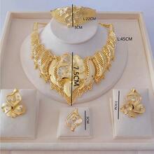 Bộ trang sức quà tặng cho mẹ, mạ vàng 18K, trang sức Dubai, bộ quà tặng trang sức mạ vàng thanh lịch dành cho mẹ, bộ sưu tập dây chuyền trang sức nữ, bông tai vàng đính đá lấp lánh kiểu Brazil, dù bạn đang muốn chúc mừng mẹ nhân dịp đặc biệt nào. - Vàng - Xem 7