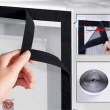 Màn chống côn trùng màu đen, dễ lắp đặt bằng khóa dán, chống muỗi/ruồi/bọ, rèm thông gió thoáng khí trong nhà. - Cửa sổ màn hình - Xem 25