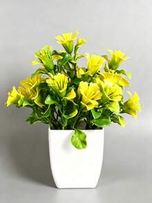 Plantas de orquídeas artificiales en maceta para interiores y exteriores, alféizares de ventanas, balcones, entradas o salas de té, decoración de bodas, hogar, dormitorio, sala de estar, dormitorio universitario, flores, plantas falsas, flores artificiales, artículos esenciales de verano para dormitorio universitario, regreso a clases - Multicolor B - Ver 14
