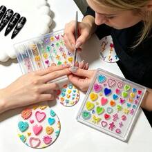 1pc Reusable Transparent Butterfly & Shell 3D Nail Art Mold, High Transparency Personalized Cross Template, Suitable For DIY Nail Art, Nail Polish Sticker Filling Wing Mold, Nail Art Decoration Board - Multicolor - View 6