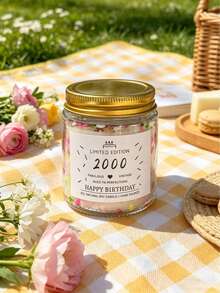 Candy Jar Candle, Personalized Birth Year Candy Scented Candle, 1985-2005 All Years Covered Vintage Jar Candle, Sweet Fragrant Decor, Retro Nostalgic Home Decor, Soothing Aroma, Atmosphere-Enhancing Item, Suitable For Men, Women, Couples Birthday, Holiday Gifts And Commemorative Occasion Decor, Also Suitable For Car, Home, Office, Travel, Gym And Event Occasions. Perfect Gift For Friends And Family - Multiple Styles - View 2