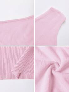Live To Mo Y2K Women's Summer Butter Yellow Off-Shoulder Knit Top, Sexy Fitted Cropped Blouse, Essential For Vacation And Everyday Wear - Pink - View 11