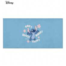 Disney Officially Licensed Stitch Don't Worry Beach Happy Towel, Quick Dry Microfiber Sandproof Towel For Pool & Beach - A - View 4