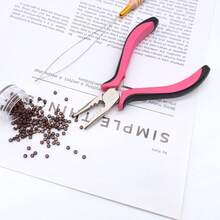 Alicate para Extensão de Cabelo, 3 Peças Ferramentas para Extensão de Cabelo para Instalação e Remoção de Micro Link e Nano Anel, Ferramenta para Tinsel de Cabelo ou Pena para Penteado Profissional - Visão 7