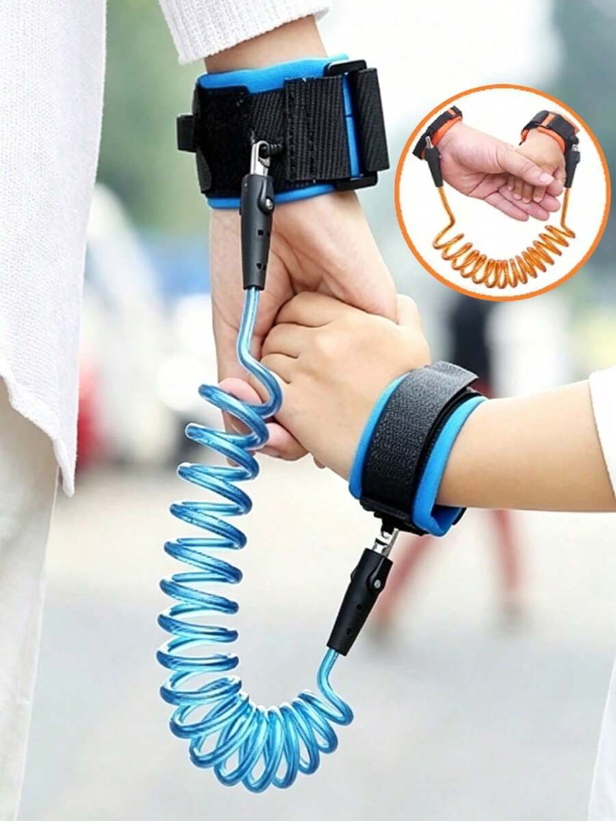 1pc Adjustable Anti-Lost Toddler Wrist Chain Safety Leash With Soft Breathable Wrist Strap, Suitable For Outdoor Walking, Shopping, Travel - Multicolor - View 1