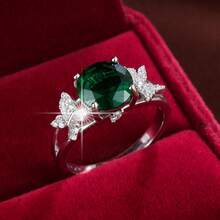 1pc Elegant Countryside Style Butterfly Design Cubic Zirconia Women's Ring, Casual Gift - Multicolor - View 15