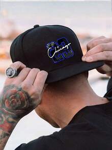 1pc/2pcs Chicago Letter & 23 Numeric Print Baseball Cap And Crossbody Bag Set, Streetwear Fashion Outdoor Sports Adjustable Flat Brim Cap And Shoulder Bag, Gift For Yourself Or Friends,Beach,Holiday - Nhiều màu - Xem 2