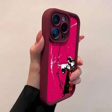 Kikyo arquera rosa negra roja dinámica.funda de teléfono Fundas compatibles con ,Apple,VIVO,OPPO,,, y Honor.Fabricadas en silicona TPU,ofrecen protección contra golpes y caídas. - Burdeos - Ver 4