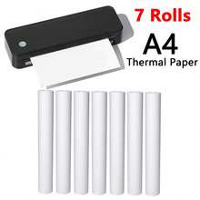 7 rollos de papel térmico A4 de secado rápido para impresora portátil, talla grande grueso, talla grande brillante y con una fuente talla grande clara para mejorar la calidad de impresión - Ver 11