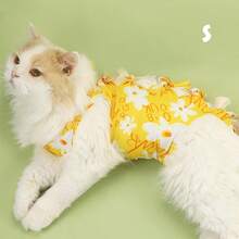 猫咪绝育术后恢复服一件装，透气舒适，适合母猫断奶、公猫绝育手术后穿着，宠物绝育服，多种尺码可选，多种颜色可选，猫咪礼物 - 彩色 - 查看 17