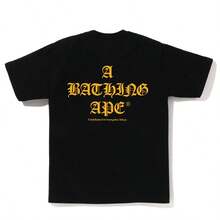 BAPE Small Ape Head "World Gone Mad" T-Shirt For Men In Black - 黑色 - 查看 2