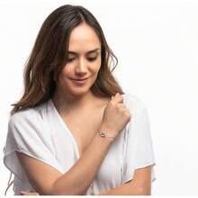Pulseras Mujer de Corazón Infinito, Acero Inoxidable con Baño de Oro Rosa 18k o Color Plata, Dije con Zirconia Cúbica – Joyería para Mujer, Regalos para Mamá Originales y Regalos para Novia Aniversario, Modelo Natty - oro rosa - Ver 10