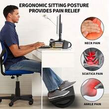 Ergonomic Office Desk Footrest - Swivel Foot Massage Rocker With Wheels - Leg Support For Office Chair - Suitable For Long-Time Sitting - Multicolor - View 5