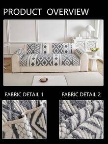 1 vỏ đệm sofa dùng được cả bốn mùa, kiểu dáng hiện đại tối giản, chống trượt, chống bụi và có thể giặt được, màu xám tươi mát và thời trang, mềm mại và không phai màu, thân thiện với thú cưng, phù hợp với sofa hình chữ L và sofa 1/2/3/4 chỗ ngồi. - Xám - Xem 9