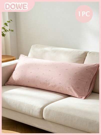 1pc Polyester Fiber, Bohemian Style, Textured Crinkle, Embossed Pattern, Decorative Lumbar Pillow Cover, Suitable For Bedroom, Living Room Decor, School Dormitory (Pillow Insert Not Included)