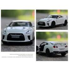 1:36比例日产GTR R35锌合金一体式压铸合金车模，创意模型玩具摆件，适合青少年和成人收藏，可用作房间装饰礼品 - 彩色 - 查看 4