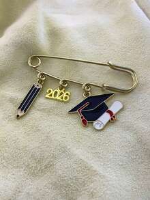 1pc Graduation Season Gift Doctoral Cap And Gown Element Brooch,Teacher,Activites Creatives,Birthday Gift - Multicolor - View 6