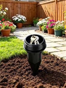 1pc Imitation Irrigation Head Hidden Storage Device, All Weather Resistant Outdoor Security Container, Firm Structure For Grass And Soil Placement, Multi-Function Decor & Secret Organizer For Backyard, Garden And Residential Outdoor Areas - Multiple Styles - View 8