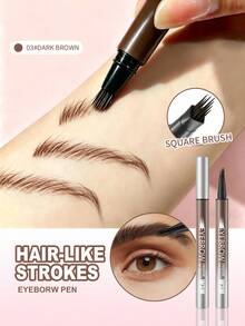 W3W 4D Eyebrow Pencils With Professional Square Brush Tip For Realistic Hair Like Strokes Waterproof Long Lasting Smudge Proof Natural Contour Effect Easy To Apply Brow Makeup For Beginners And Daily Use Perfect Holiday Or Birthday Gift For Women Seeking Defined Natural Looking Eyebrows - 多色 - 查看 1
