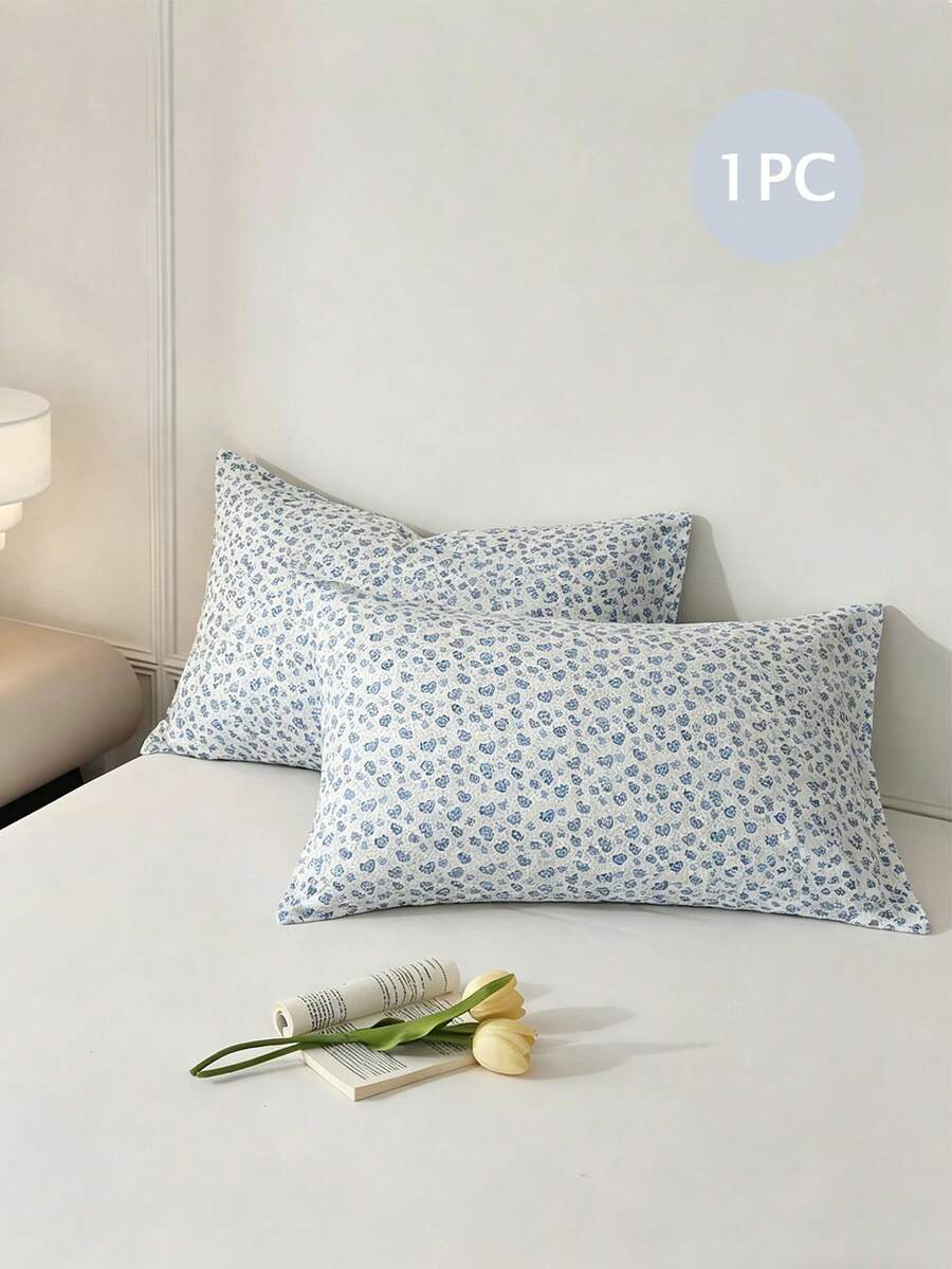 1 pieza Funda de almohada de sobre de 100% poliéster, textura arrugada, patrón en relieve, material ultra suave, adecuado para dormitorio, hotel, dormitorio, sin relleno - Multicolor - Ver 1