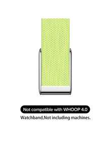 5.0 Super Luxury Braided Watch Band - Fit For 5.0/MG - ECG Applicable, High-Quality Accessory For Health & Fitness Wearable Devices - Premium Metal - Lime Green - View 2