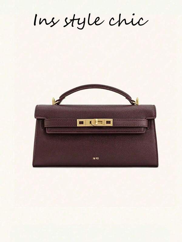 Fashionable Women's Handbag Made Of PU Material, Minimalist And Versatile, With Metal Buckle. Suitable For Young Women, Working Professionals, Girls, And Teenagers. Can Be Used For Commuting, Daily Outings, Shopping, Dating, Weddings, And Vacations.
