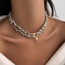 2-Piece Retro Punk Acrylic Geometric Pendant Necklace Set For Women - Nhiều màu - Xem 5