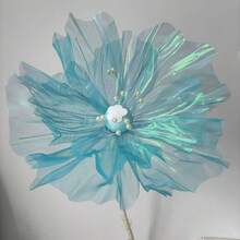 1pc Giant Silk Poppy Flower Bouquet, Wedding Aisle Decor, Home & Outdoor Decoration, Valentine's Day, Artificial Flower - White - View 21