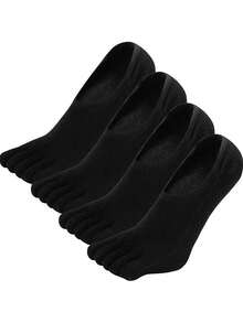 1/3/6 Pairs Summer Thin Toe Socks For Women And Men, Anti-Odor Five Finger Ankle Invisible Socks, Fall - Multicolor - View 7
