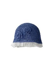 1 pieza Gorro de mujer hecho a mano de ganchillo con volantes, accesorio de moda y transpirable - Volantes - Ver 16