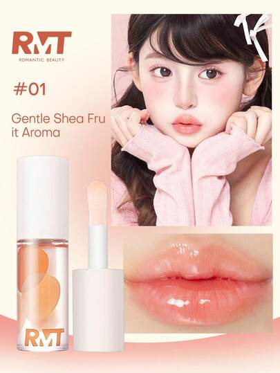 1 pieza Aceite labial romántico y humectante, de alto brillo, nutritivo y de larga duración, previene el resquebrajamiento, adecuado para el maquillaje diario, edición limitada para otoño/invierno, aceite labial humectante, puede ser un regalo para la madre, novia o hermana, edición limitada de San Valentín