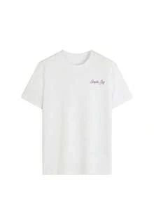 This Colorful Crew-Neck Shirt, Adorned With Floral And Lettering Prints, Is A And Versatile Option For Women. The Graphic Shirt Is Available In White And Other Colors, Ideal For Vacations. Casual - White 4 - View 5