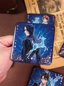 Bộ 1 huy hiệu vuông chủ đề Thế giới Phép thuật Harry Potter, ghim cài áo hình nhân vật phong cách Anime – Ghim cài áo sưu tầm ma thuật với họa tiết khắc laser bạc, huy hiệu bằng thiếc chủ đề Thế giới Phép thuật, thiết kế cảnh nhân vật. - Xem 12