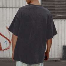 1 Piece Men's Graphic T-Shirt, Oversized, Vintage Streetwear Style, Racing Print T-Shirt, Los Angeles Style, For Valentine's Day E6EE180g 100% Cotton - 黑色 - 查看 3
