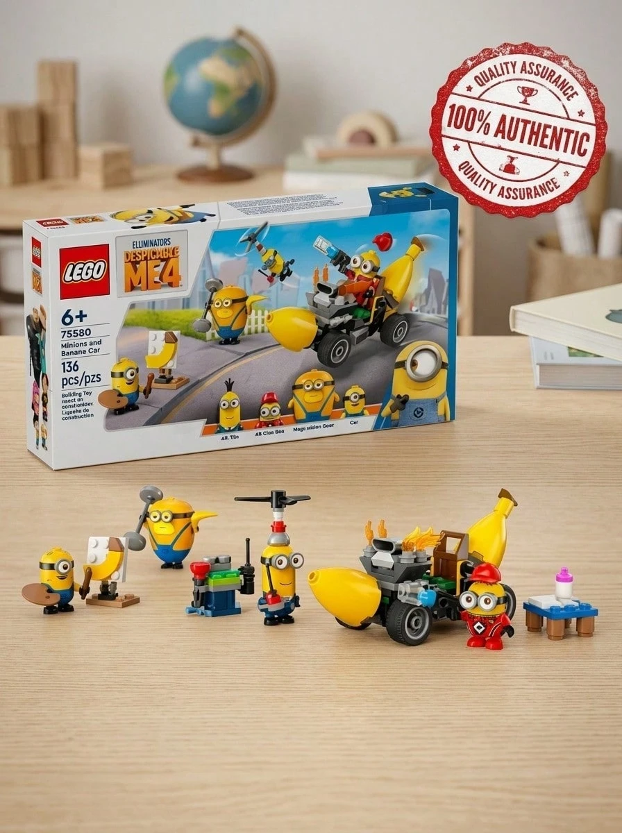 LEGO Bộ đồ chơi xe ô tô 4 And Banana 75580 - Bộ lắp ráp sáng tạo với 4, động cơ tháo rời & phụ kiện, ngày nghỉ, quà tặng vui nhộn cho trẻ từ 6 tuổi trở lên - Nhiều màu - Xem 1