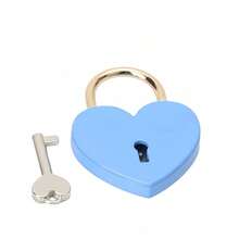 1 Set Customized Engraved Heart Lock & Key Set, Personalized Name & Date Padlock, Couple Matching Jewelry Gift - Multicolor - View 8