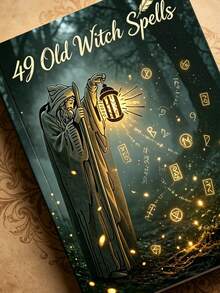 1 PC Old Witch Spells Book, 49 Old Witch Spells, Mystical Spells Book For Witches And Enthusiasts, Witchcraft Book - Rectangle - View 3