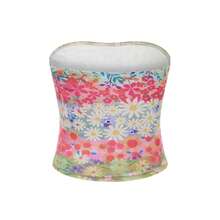 Women Floral Print Camisole Tank Top Strapless Wrapped Tube Top Crop Slim Fit Bodycon Cami - Blue - View 2