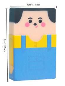 1pc Funny Balding Man Eraser - Disappearing Hair Novelty Pencil Erasers For Desk Prank Gift Office Humor Stationery School Supplies - 1 Pc - View 5