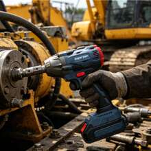 SuperPan 1000W Cordless Impact Wrench, Max Torque 380N.M, 1/2" Drive 20V Brushless Power Tool, 0-2300RPM 3200IPM, Suitable For Automotive Repair, Tool Only - Grey - View 6