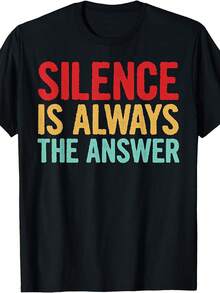 Silence Is Always The Answer - T-Shirt For A Calm Mind - Black - View 1