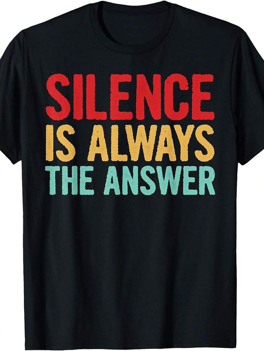 Silence Is Always The Answer - T-Shirt For A Calm Mind - Black - View 1