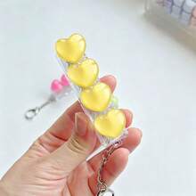 1pc New Transparent Heart-Shaped Keyboard Stress Relief Keycap Tester, Heart Keychain Accessory, Stress Relief, Mood Calming, Gift For Holidays, Birthdays, Perfect Gift - Multicolor - View 19