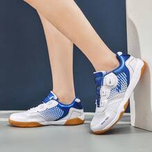 Giày tennis cổ thấp unisex nhẹ, thoáng khí, thời trang cổ điển, chống trượt, bền bỉ, thiết thực cho học sinh, thanh thiếu niên tập luyện ngoài trời. - Màu xanh lam - Xem 5